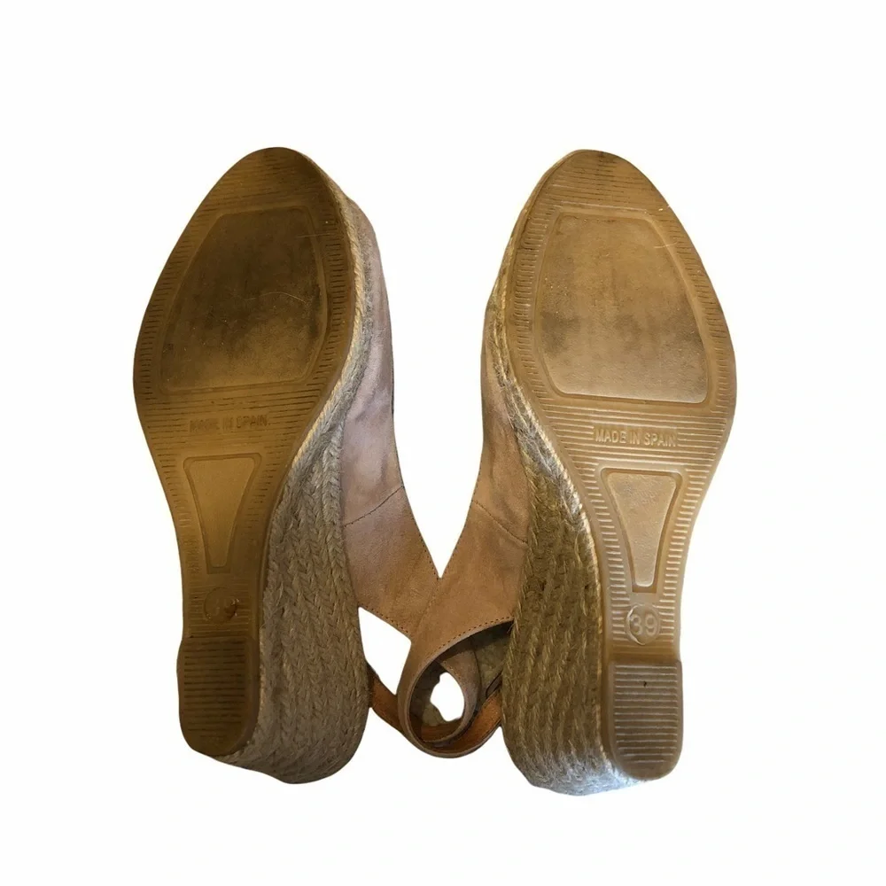 MAYPOL Slingback‎ Beige Suede Wedges